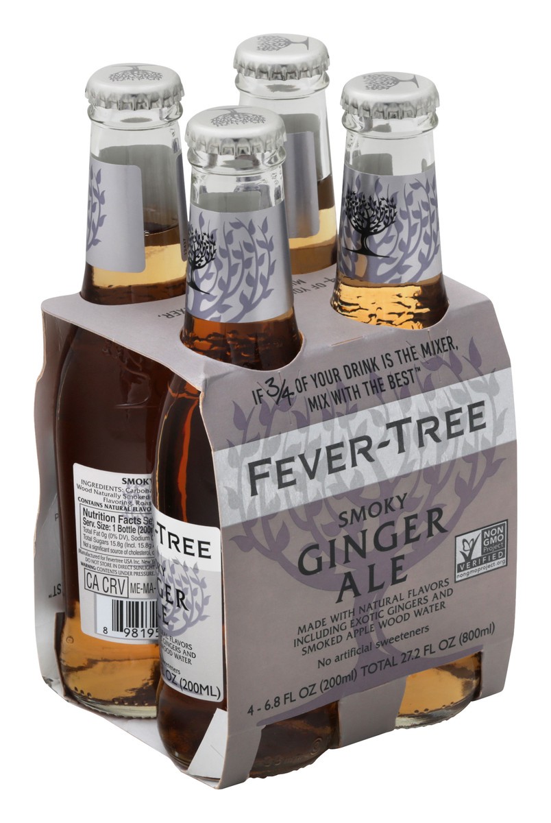 slide 2 of 10, Fever-Tree Ginger Ale Smoky, 4 ct; 6.8 fl oz