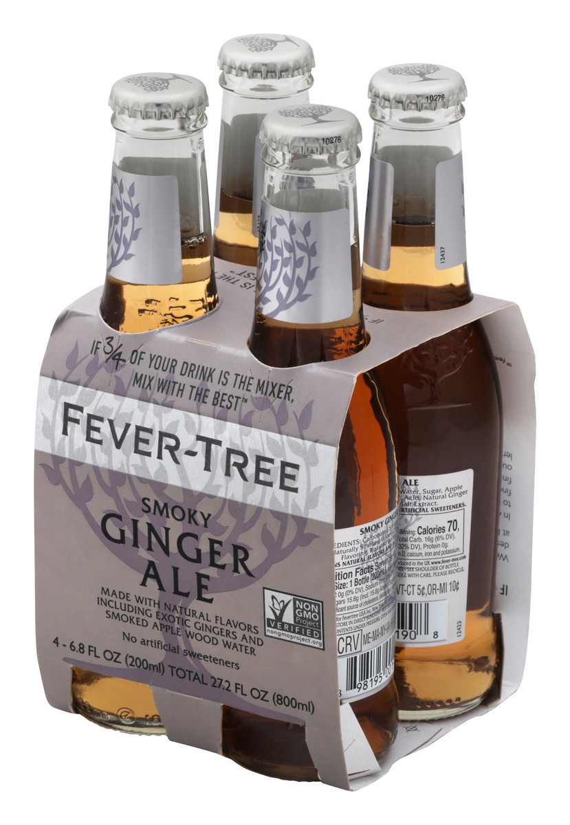 slide 3 of 10, Fever-Tree Ginger Ale Smoky - 4 ct; 6.8 fl oz, 4 ct; 6.8 fl oz