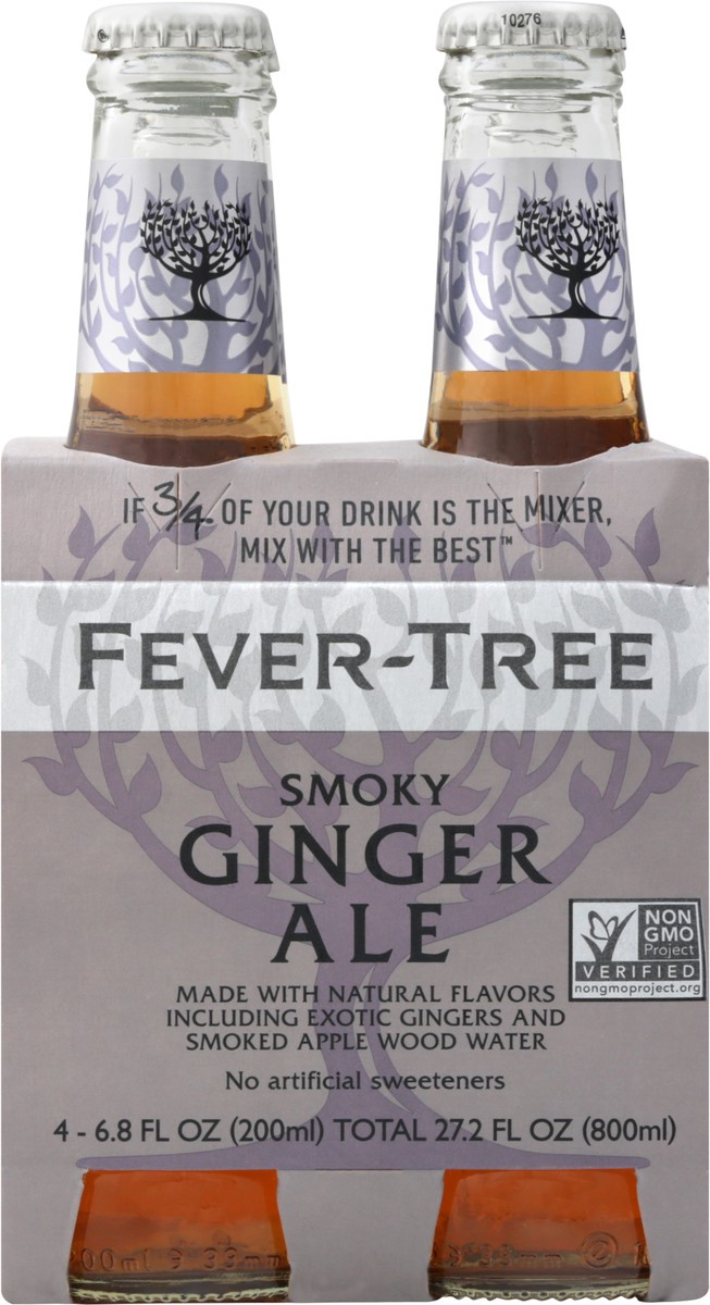 slide 9 of 10, Fever-Tree Ginger Ale Smoky - 4 ct; 6.8 fl oz, 4 ct; 6.8 fl oz