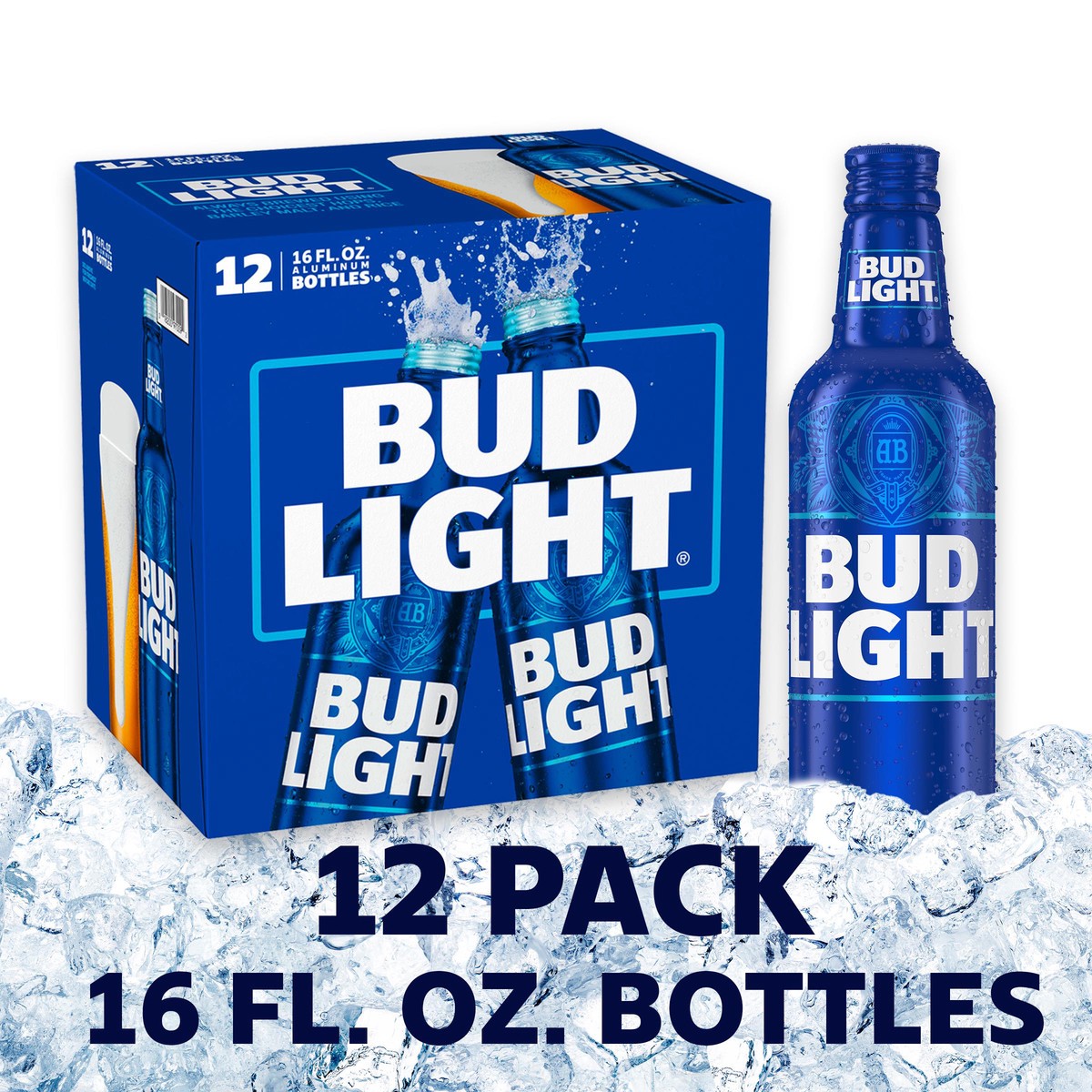 slide 1 of 4, Bud Light Beer, 12 ct; 16 oz