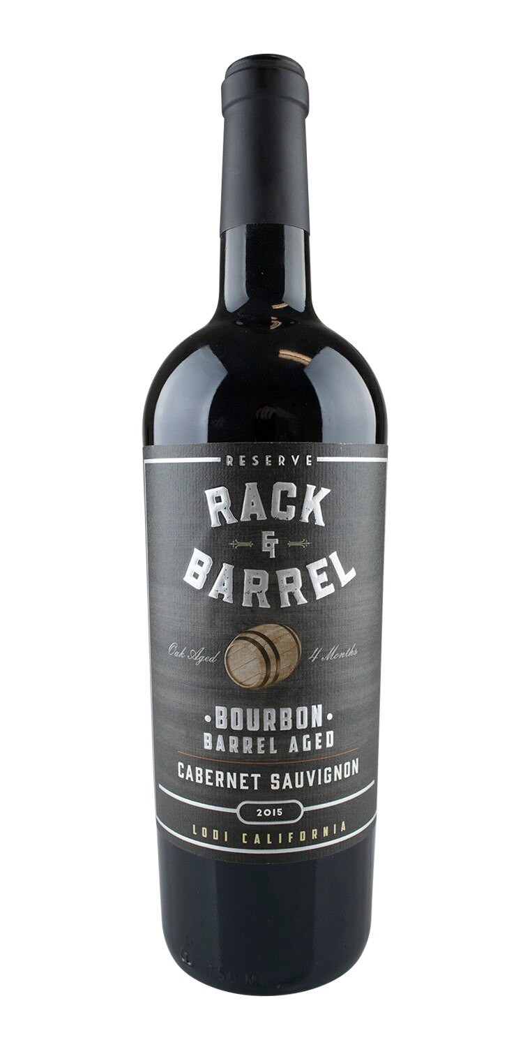 slide 1 of 1, Rack & Barrel Cabernet Bourbon Barrel Aged Lodi, 750 ml