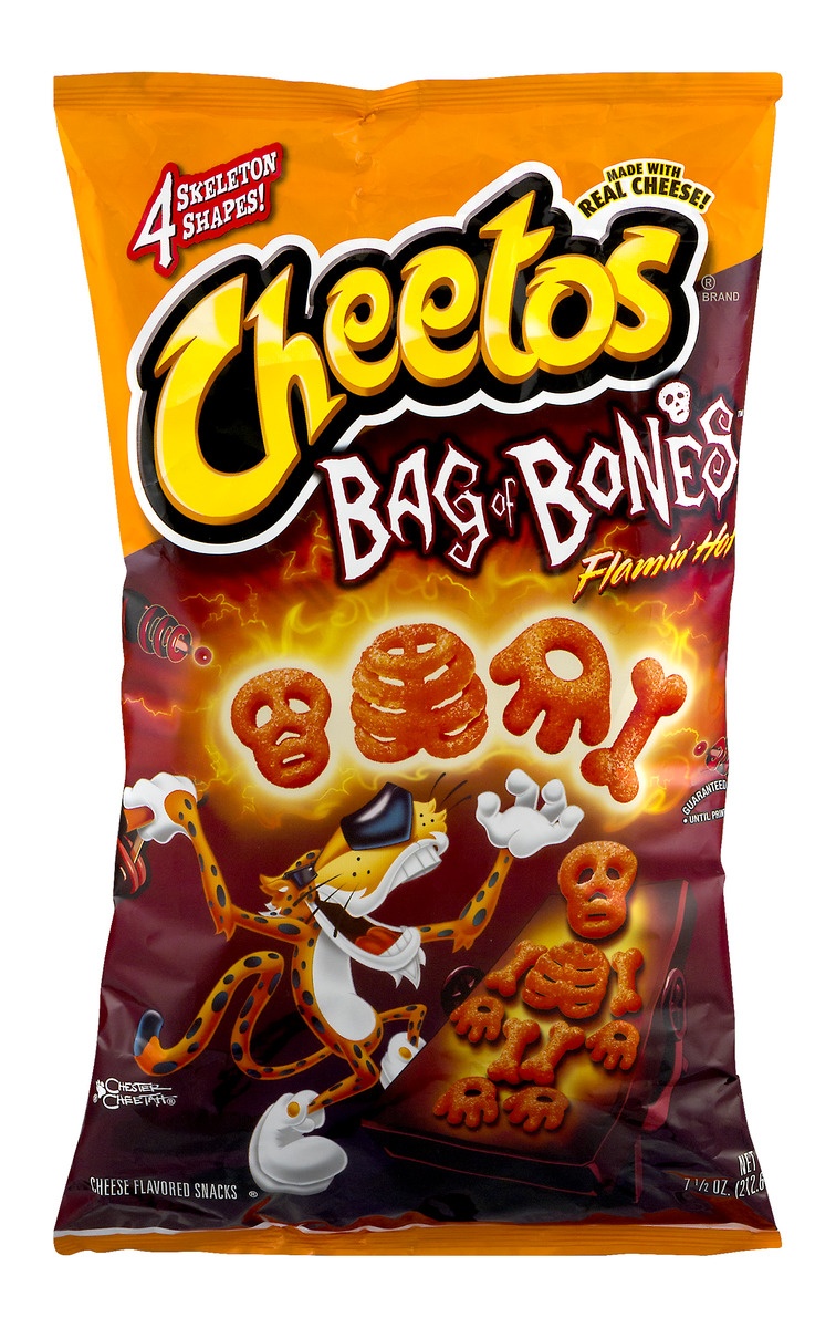 slide 1 of 1, Cheetos Bag Of Bones Flamin Hot, 8.5 oz