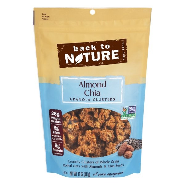 slide 1 of 1, Back to Nature Almond Chia Granola Clusters, 11 oz