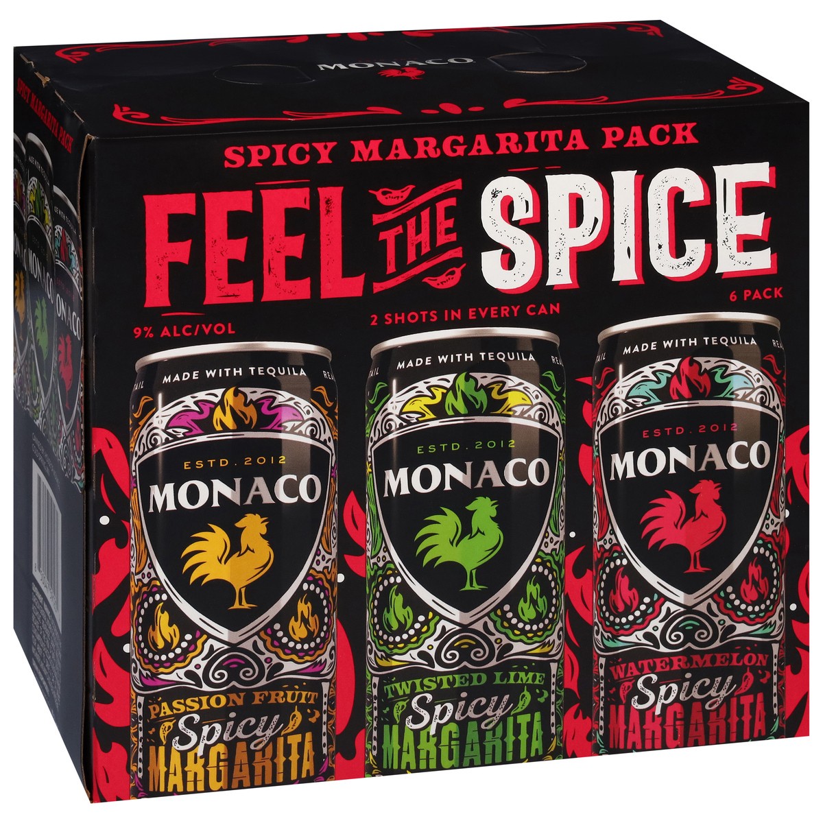 slide 6 of 12, Monaco Feel the Spice Margarita 6 - 12 fl oz Cans, 6 ct