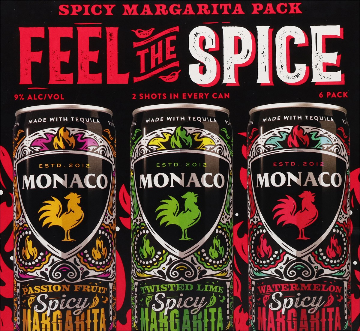 slide 9 of 12, Monaco Feel the Spice Margarita 6 - 12 fl oz Cans, 6 ct