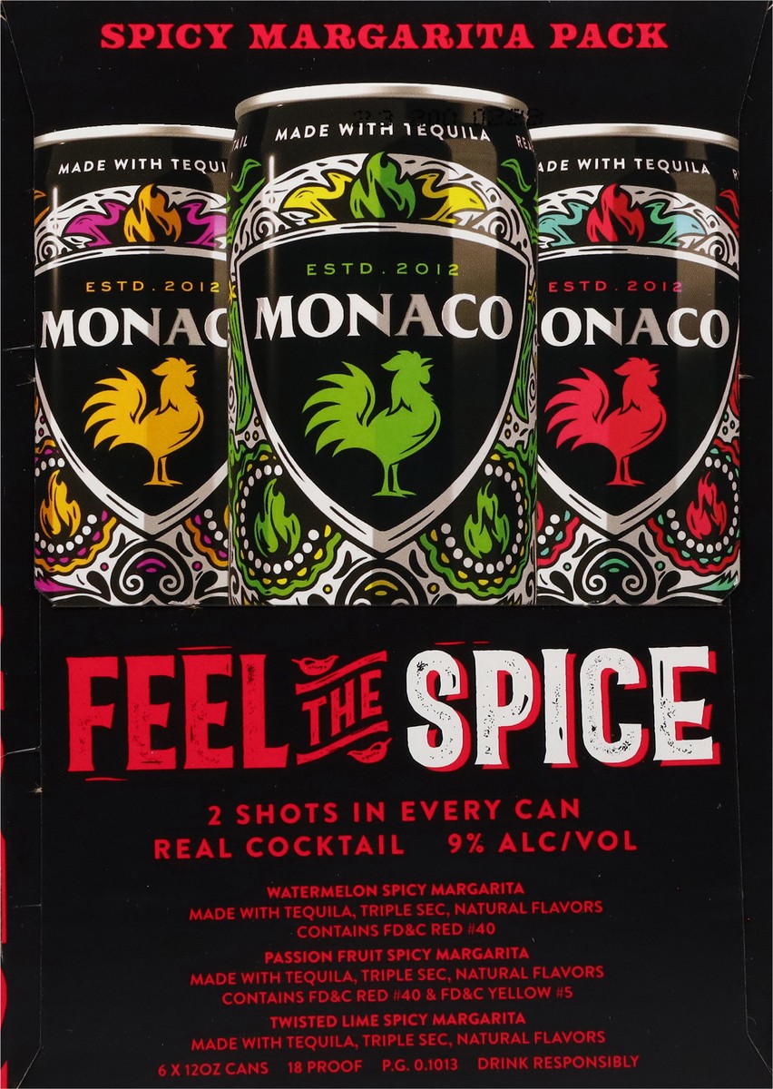 slide 7 of 12, Monaco Feel the Spice Margarita 6 - 12 fl oz Cans, 6 ct