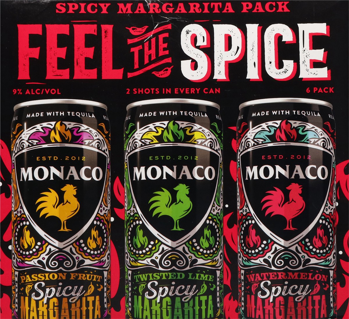slide 2 of 12, Monaco Feel the Spice Margarita 6 - 12 fl oz Cans, 6 ct