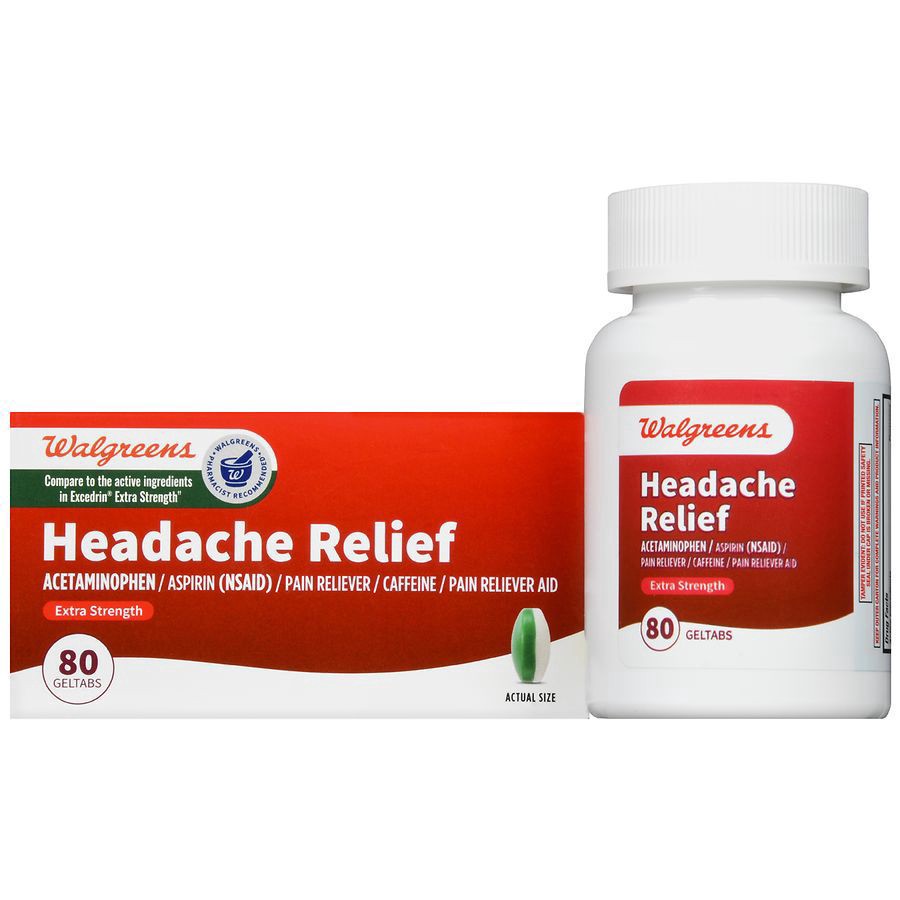slide 1 of 5, Walgreens Extra Strength Headache Relief Migraine Geltabs, 80 ct
