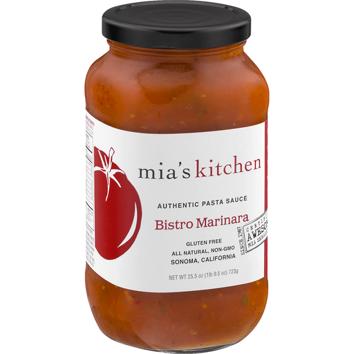 slide 5 of 18, Mia's Kitchen Bistro Marinara Pasta Sauce, 25.5 oz