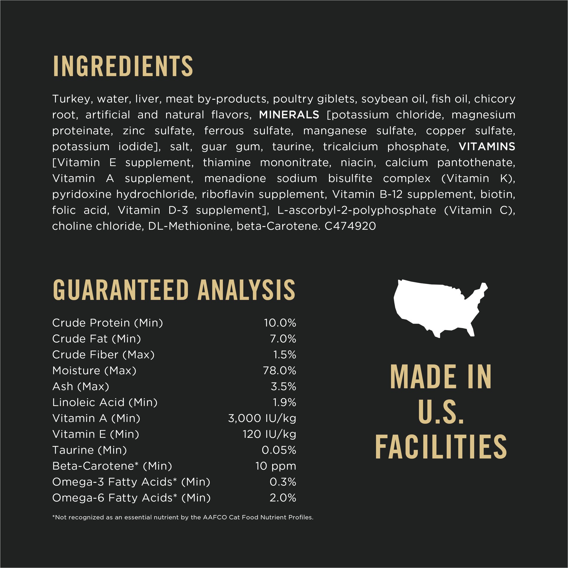 slide 7 of 8, Purina Pro Plan Grain Free Senior 7+ Wet Cat Food Pate, SENIOR Prime Plus Turkey & Giblets Entree, 3 oz
