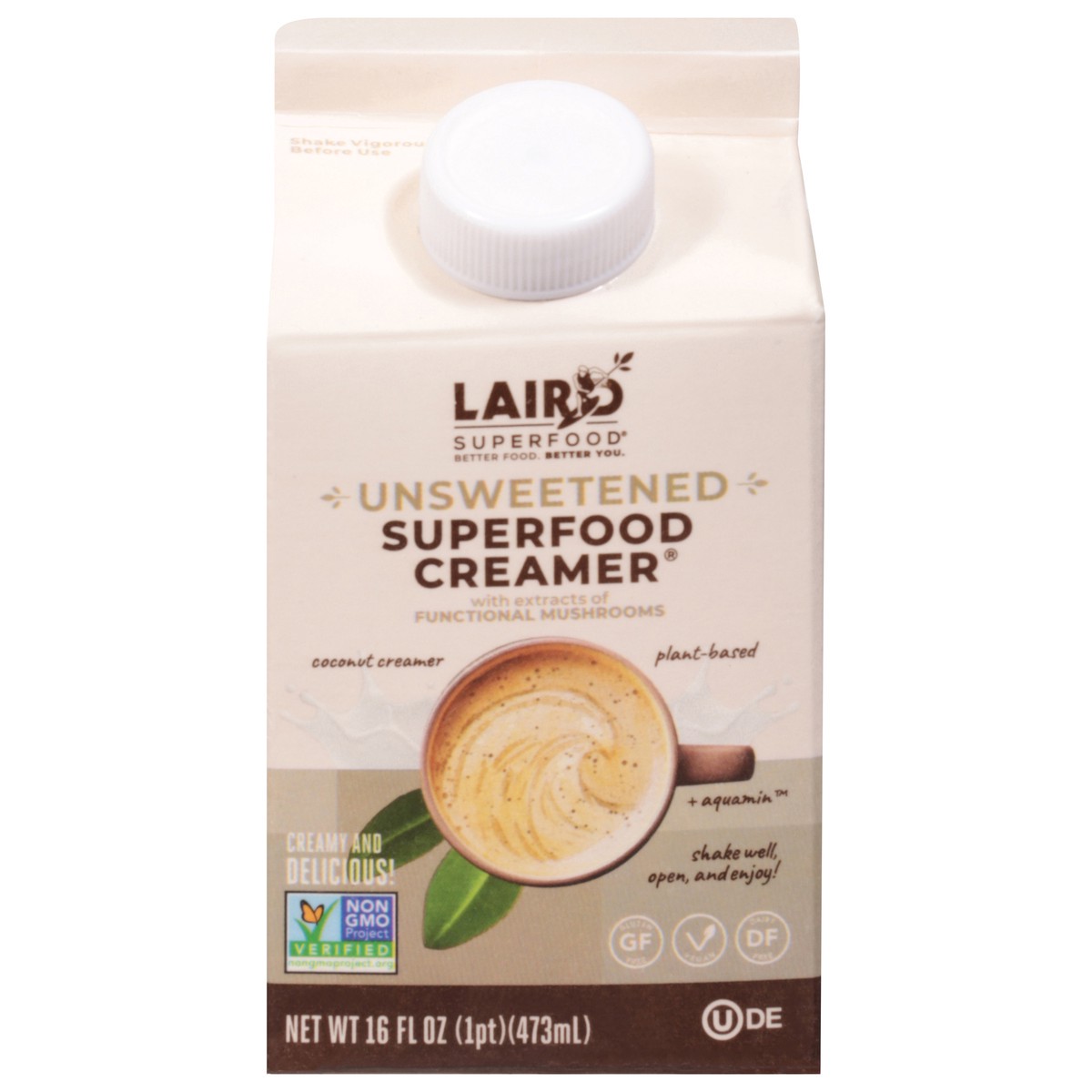 slide 1 of 4, Laird Superfood Unsweetened Liquid Creamer, 16 oz
