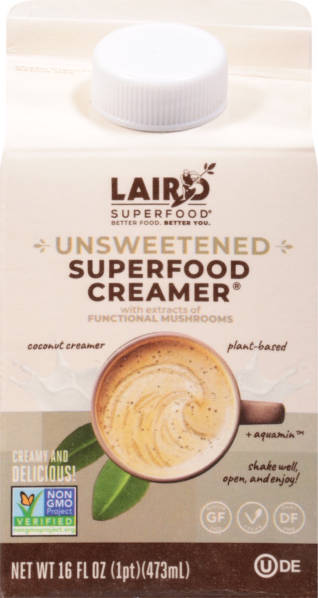 slide 1 of 4, Laird Superfood Unsweetened Creamer 16 fl oz Gable Top, 16 fl oz