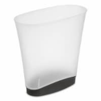 slide 1 of 5, Sterilite Slim Wastebasket - White/Gray, 2.4 gal