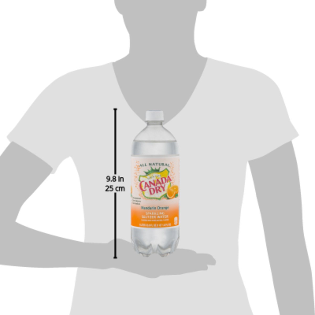 slide 2 of 9, Canada Dry Mandarin Orange Seltzer - 1 liter, 1 liter