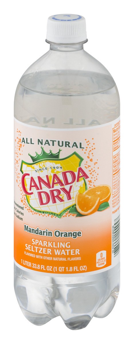 slide 7 of 9, Canada Dry Mandarin Orange Seltzer - 1 liter, 1 liter