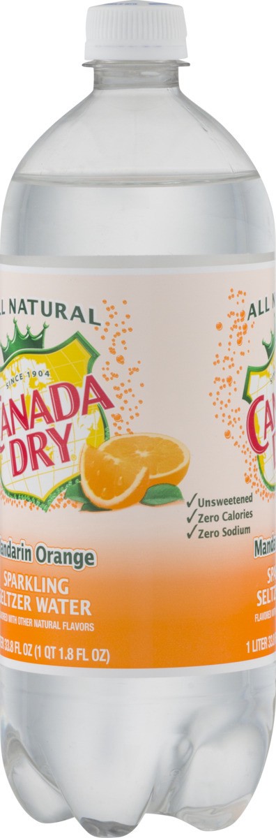 slide 6 of 9, Canada Dry Mandarin Orange Seltzer - 1 liter, 1 liter