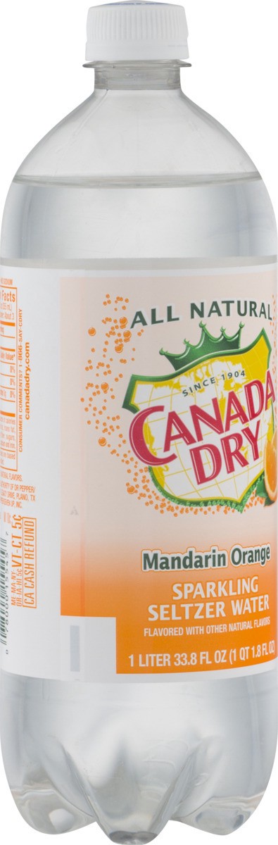 slide 4 of 9, Canada Dry Mandarin Orange Seltzer - 1 liter, 1 liter