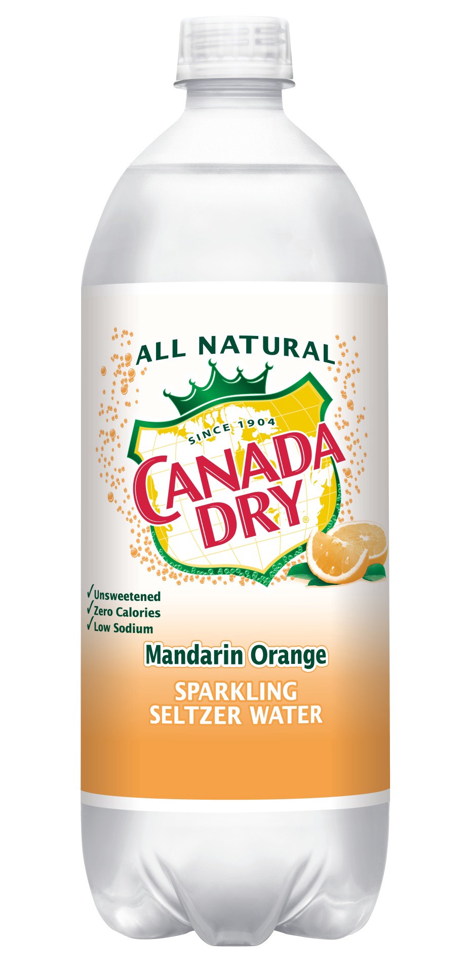 slide 1 of 9, Canada Dry Mandarin Orange Seltzer - 1 liter, 1 liter