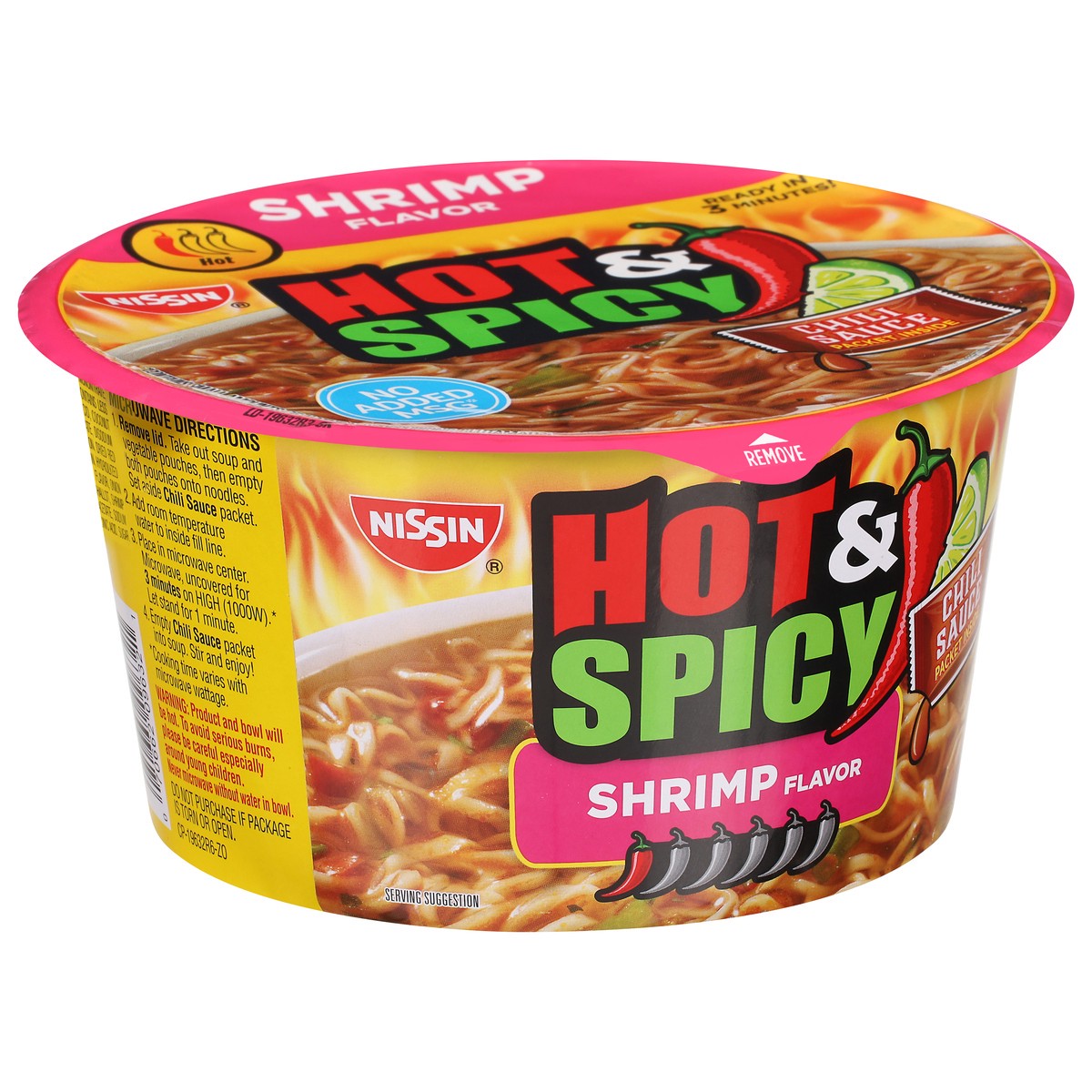 slide 4 of 9, Nissin Hot & Spicy Shrimp Flavor Ramen Noodle Soup 3.27 oz, 3.27 oz