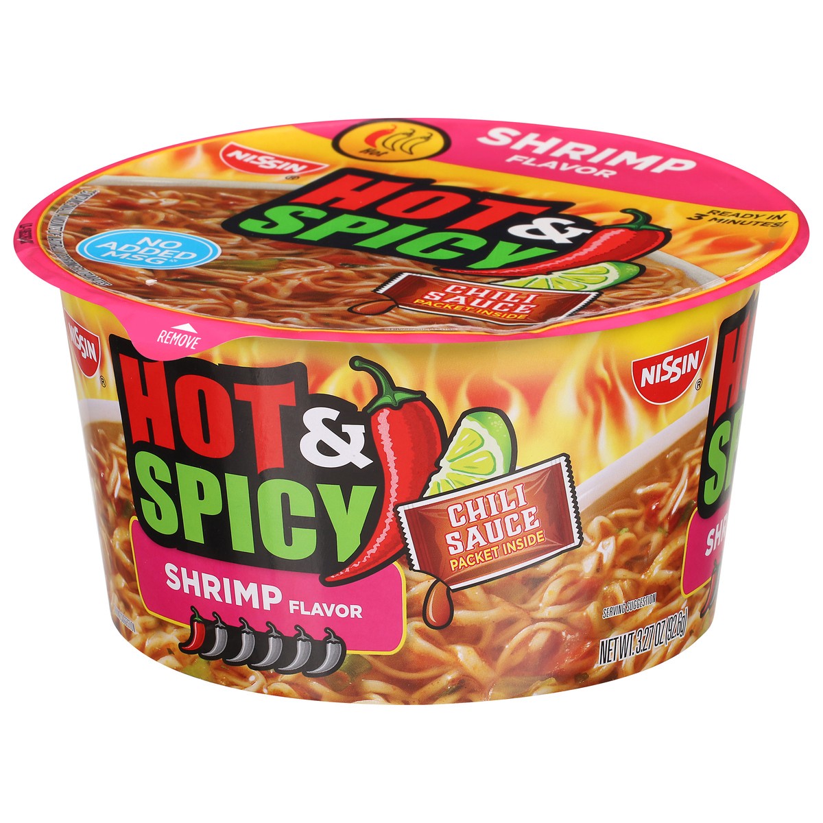 slide 7 of 9, Nissin Hot & Spicy Shrimp Flavor Ramen Noodle Soup 3.27 oz, 3.27 oz