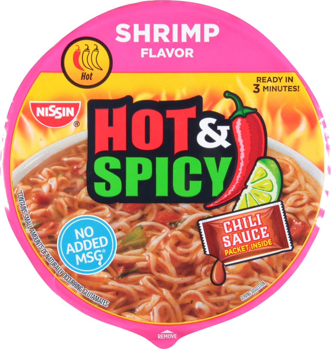 slide 6 of 9, Nissin Hot & Spicy Shrimp Flavor Ramen Noodle Soup 3.27 oz, 3.27 oz