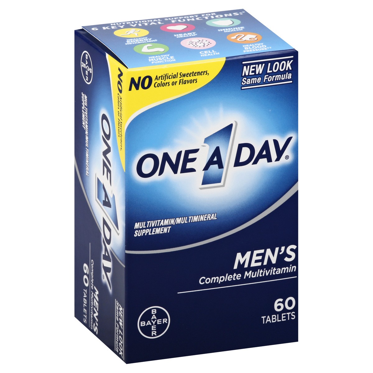 slide 5 of 9, One A Day Tablets Men's Complete Multivitamin 60 ea, 60 ct