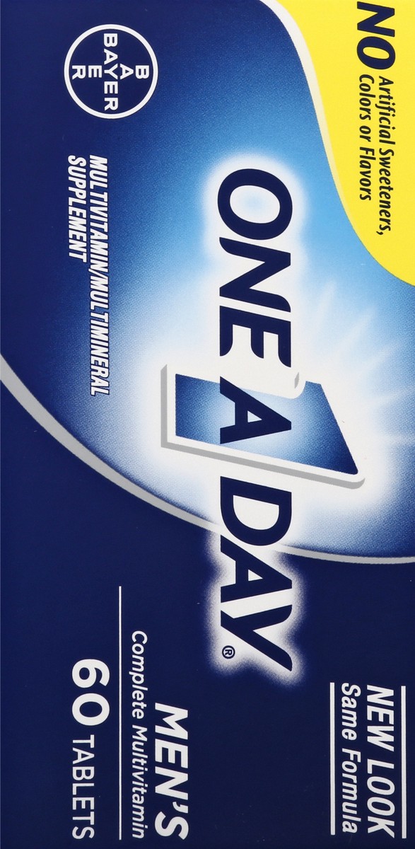 slide 7 of 9, One A Day Tablets Men's Complete Multivitamin 60 ea, 60 ct