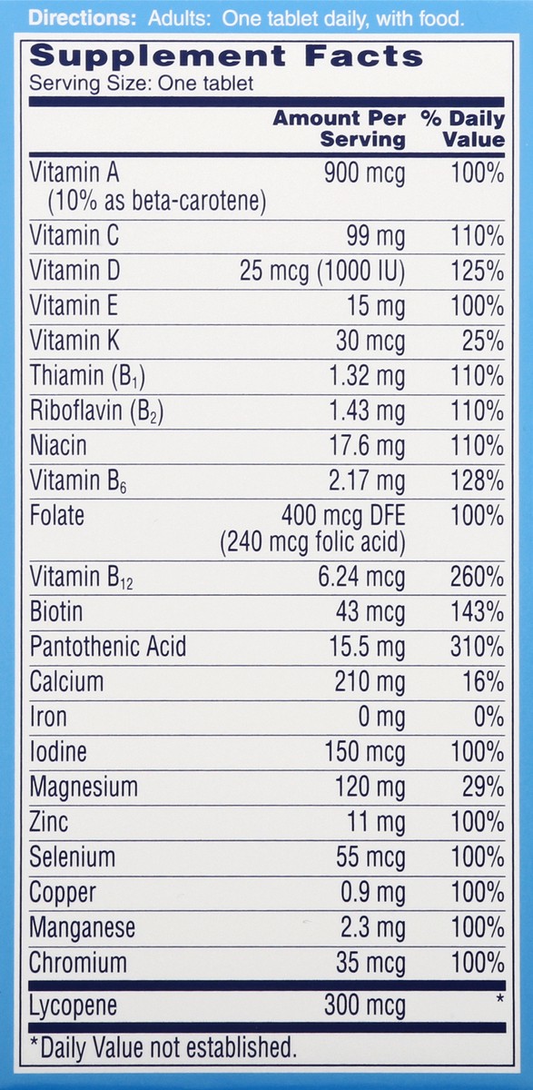 slide 4 of 9, One A Day Tablets Men's Complete Multivitamin 60 ea, 60 ct