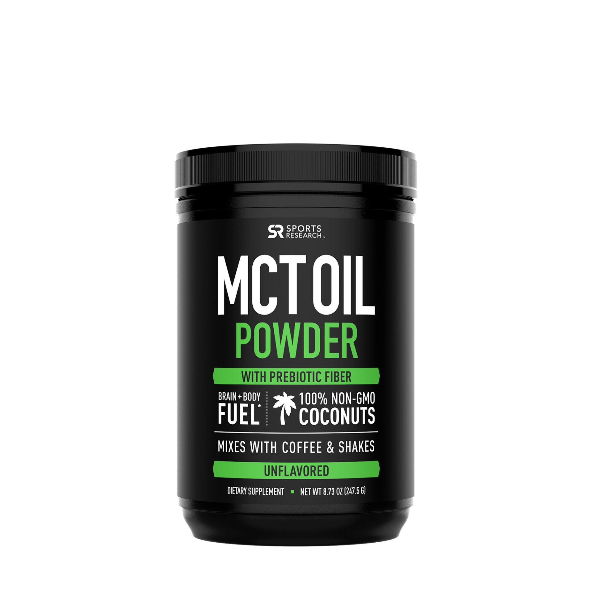 slide 1 of 1, Sports Research MCT Oil Powder - Unflavored, 1 ct