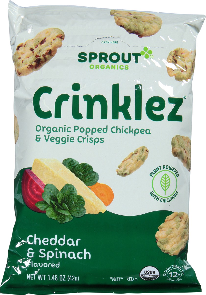 slide 6 of 9, Sprout Cheesy Spinach Crinklez, 1.48 oz