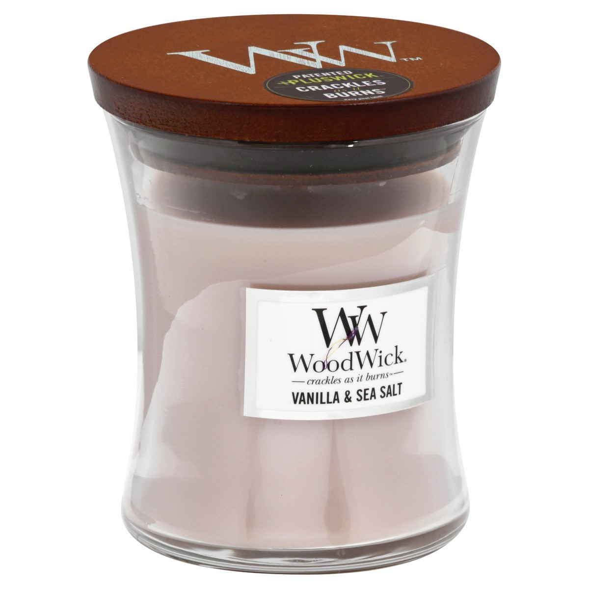 slide 2 of 10, Woodwick Candle Medium Jar Vanilla Sea Salt, 10.5 oz