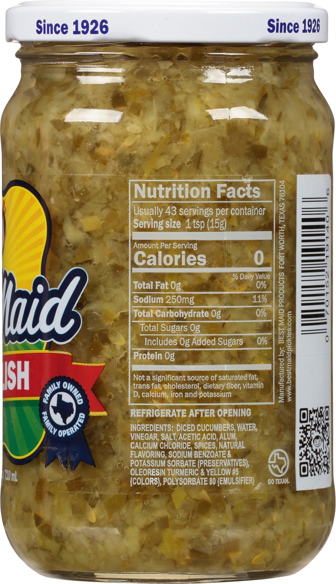slide 5 of 13, Best Maid Dill Relish 24 fl oz, 24 fl oz