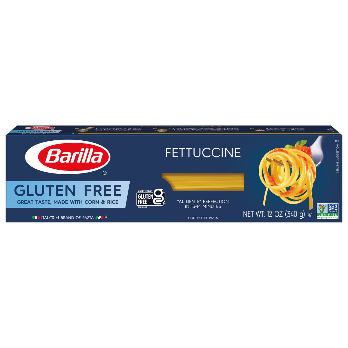 slide 1 of 8, Barilla Gluten Free Fettuccine Pasta - 12oz, 