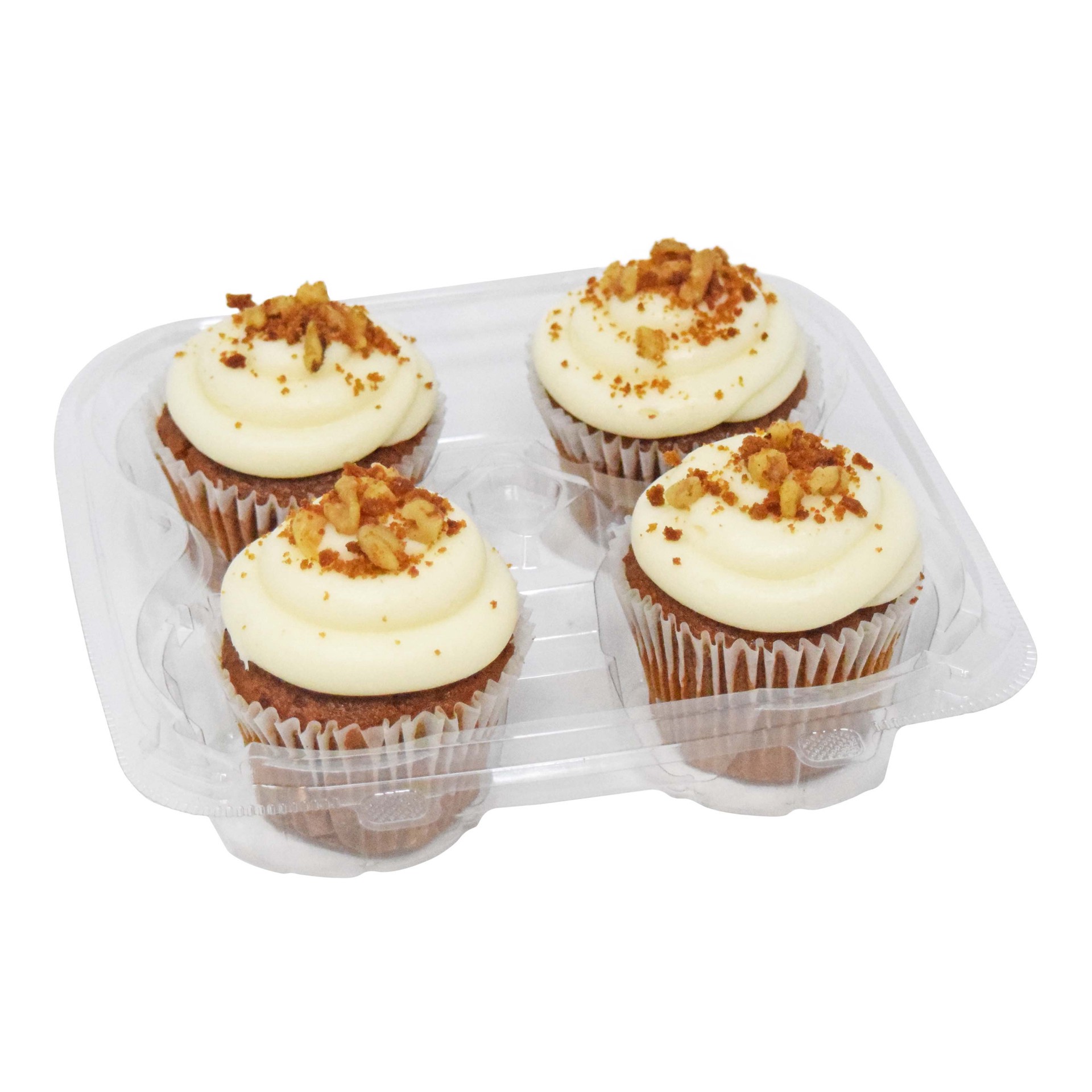 slide 1 of 1, H-E-B Bakery Carrot Cake Cupcakes, 4 ct