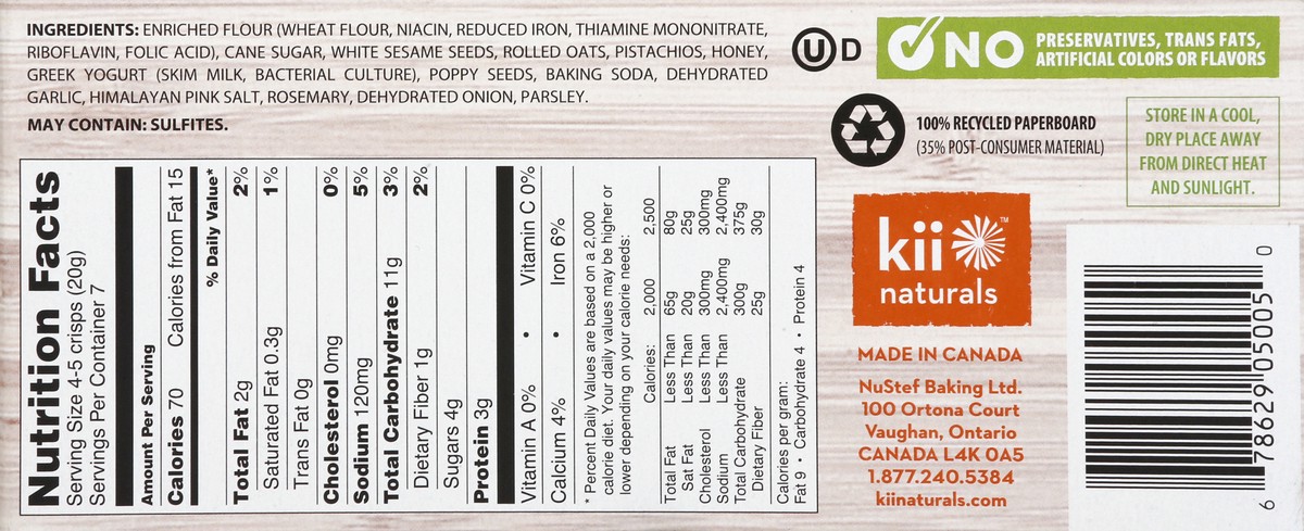 slide 4 of 6, Kii Naturals Crisps 5.3 oz, 5.29 oz