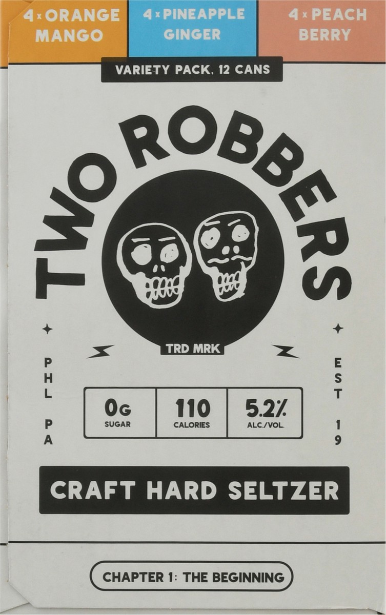 slide 4 of 9, Two Robbers Variety Pack Craft Hard Seltzer 12 - 12 fl oz Cans, 12 ct