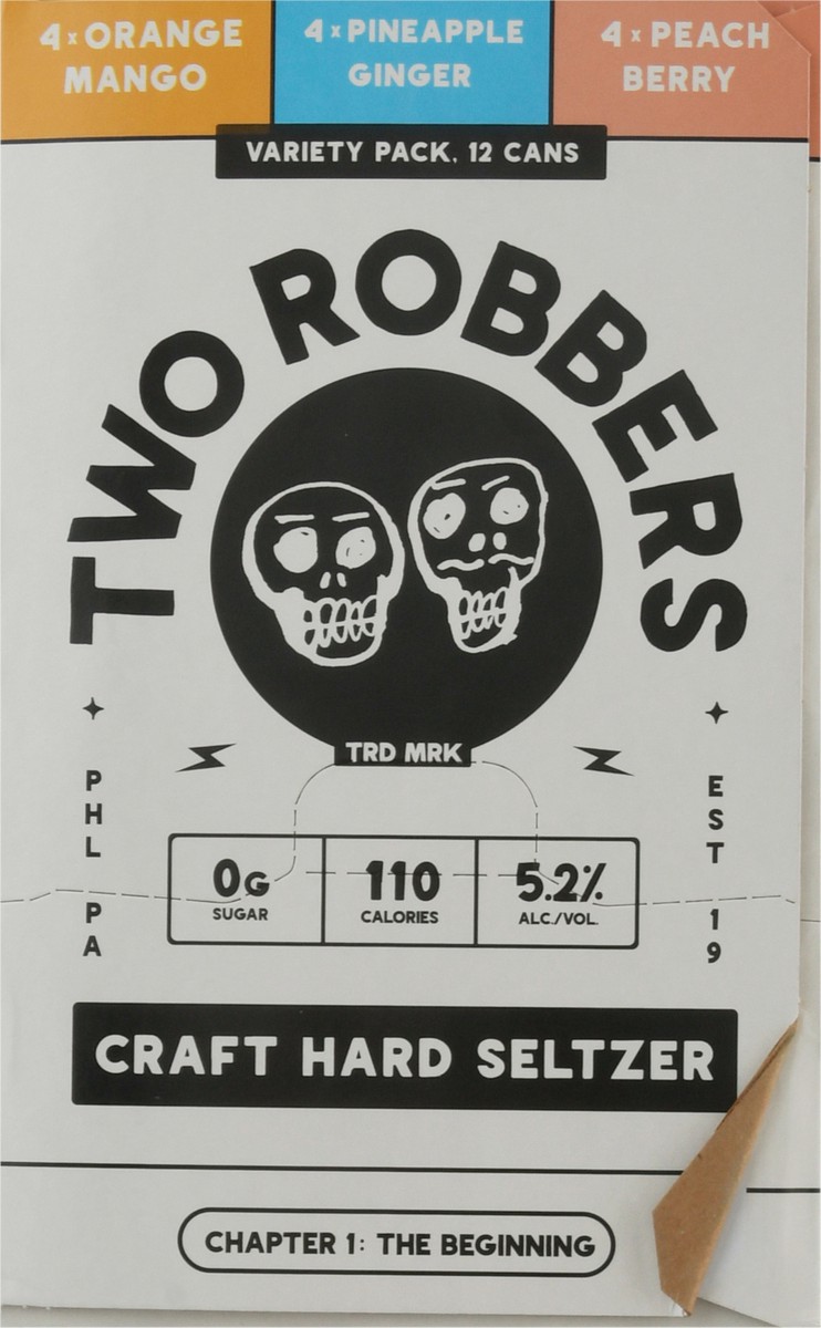 slide 7 of 9, Two Robbers Variety Pack Craft Hard Seltzer 12 - 12 fl oz Cans, 12 ct