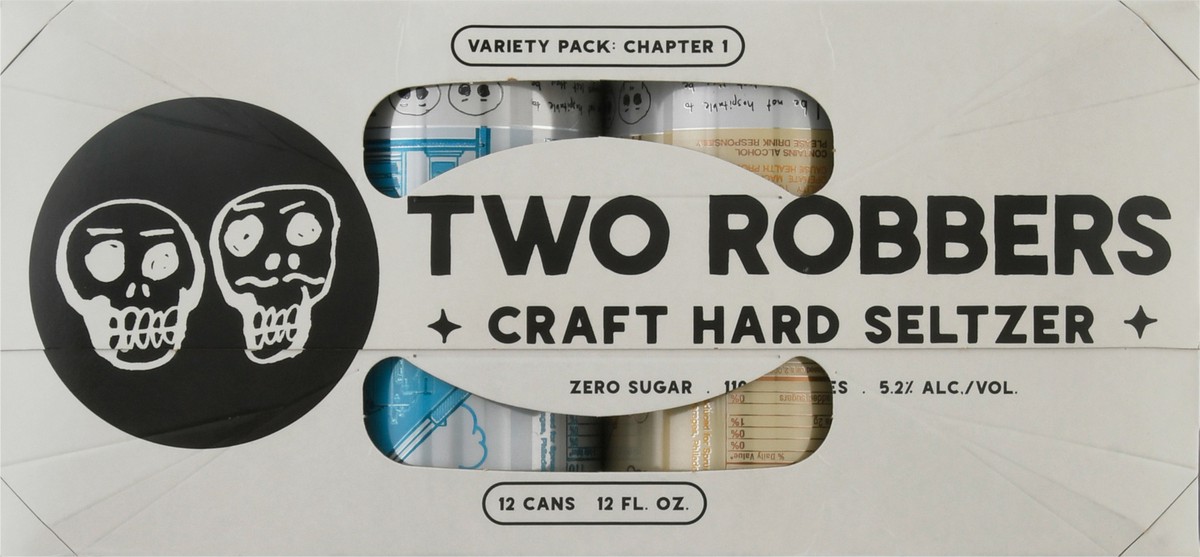 slide 6 of 9, Two Robbers Variety Pack Craft Hard Seltzer 12 - 12 fl oz Cans, 12 ct