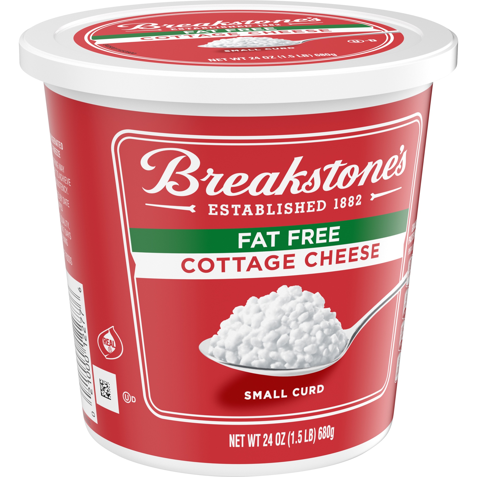 slide 2 of 6, Breakstone's Fat Free Small Curd Cottage Cheese, 24 oz