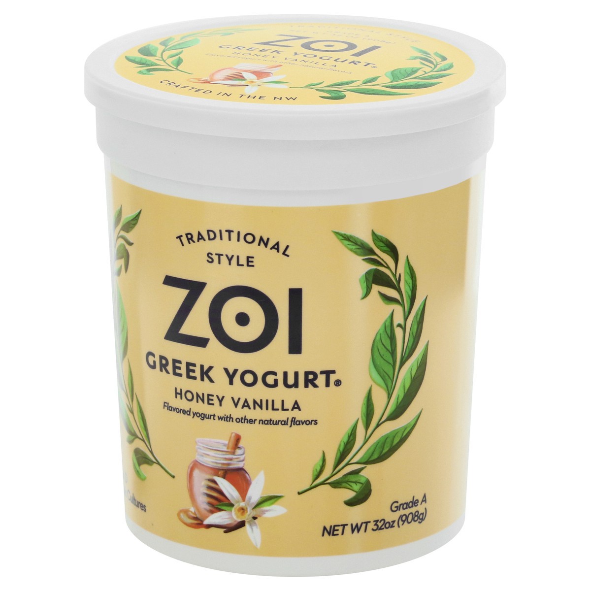 slide 7 of 13, Zoi Traditional Style Greek Honey Vanilla Yogurt 32 oz, 