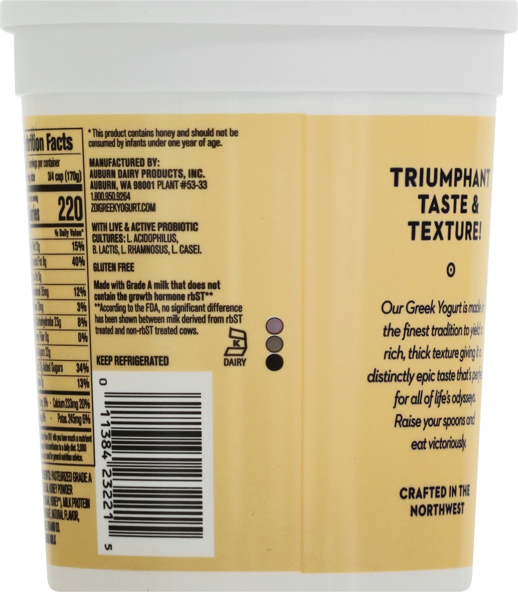 slide 4 of 13, Zoi Traditional Style Greek Honey Vanilla Yogurt 32 oz, 