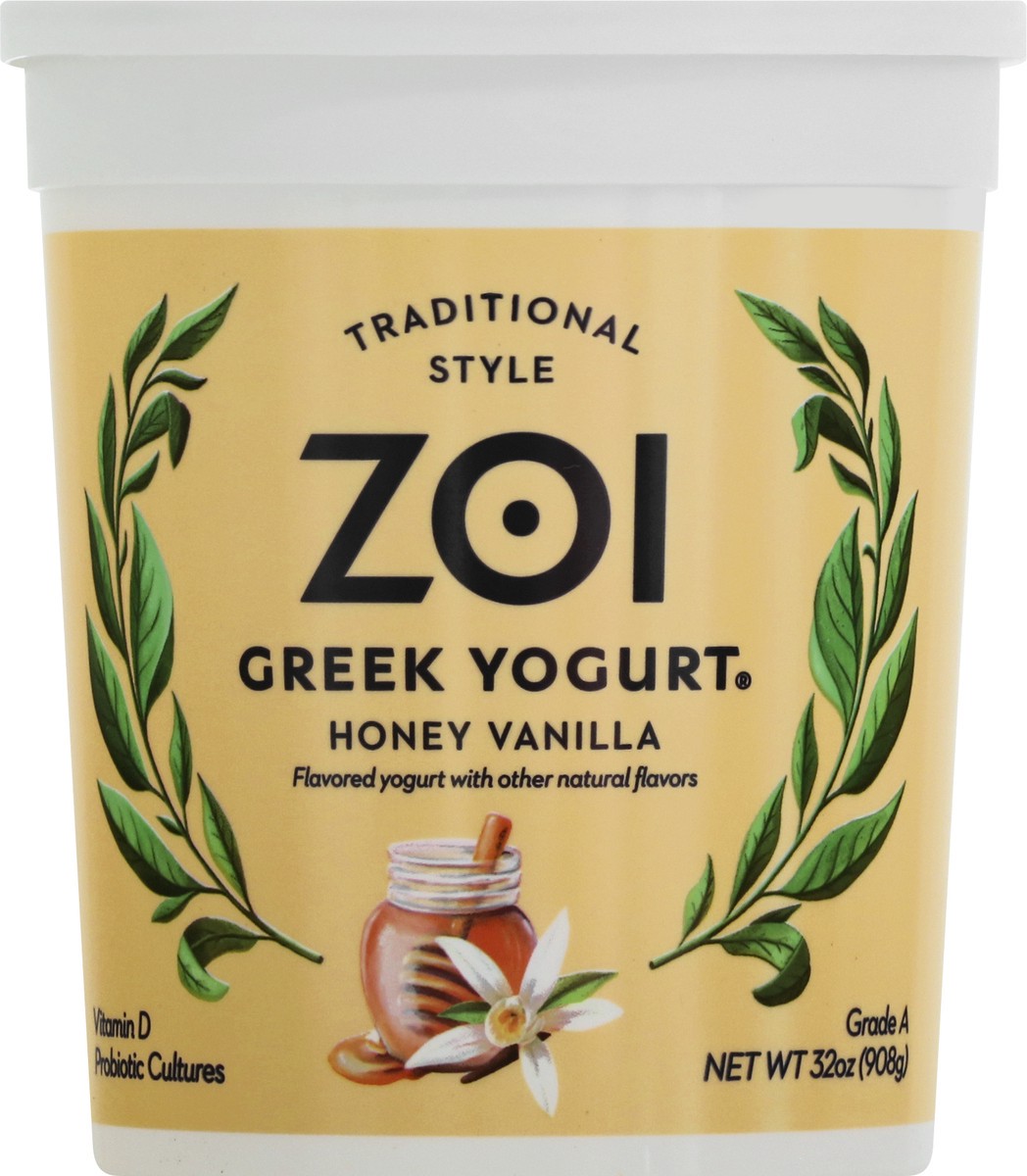 slide 2 of 13, Zoi Traditional Style Greek Honey Vanilla Yogurt 32 oz, 
