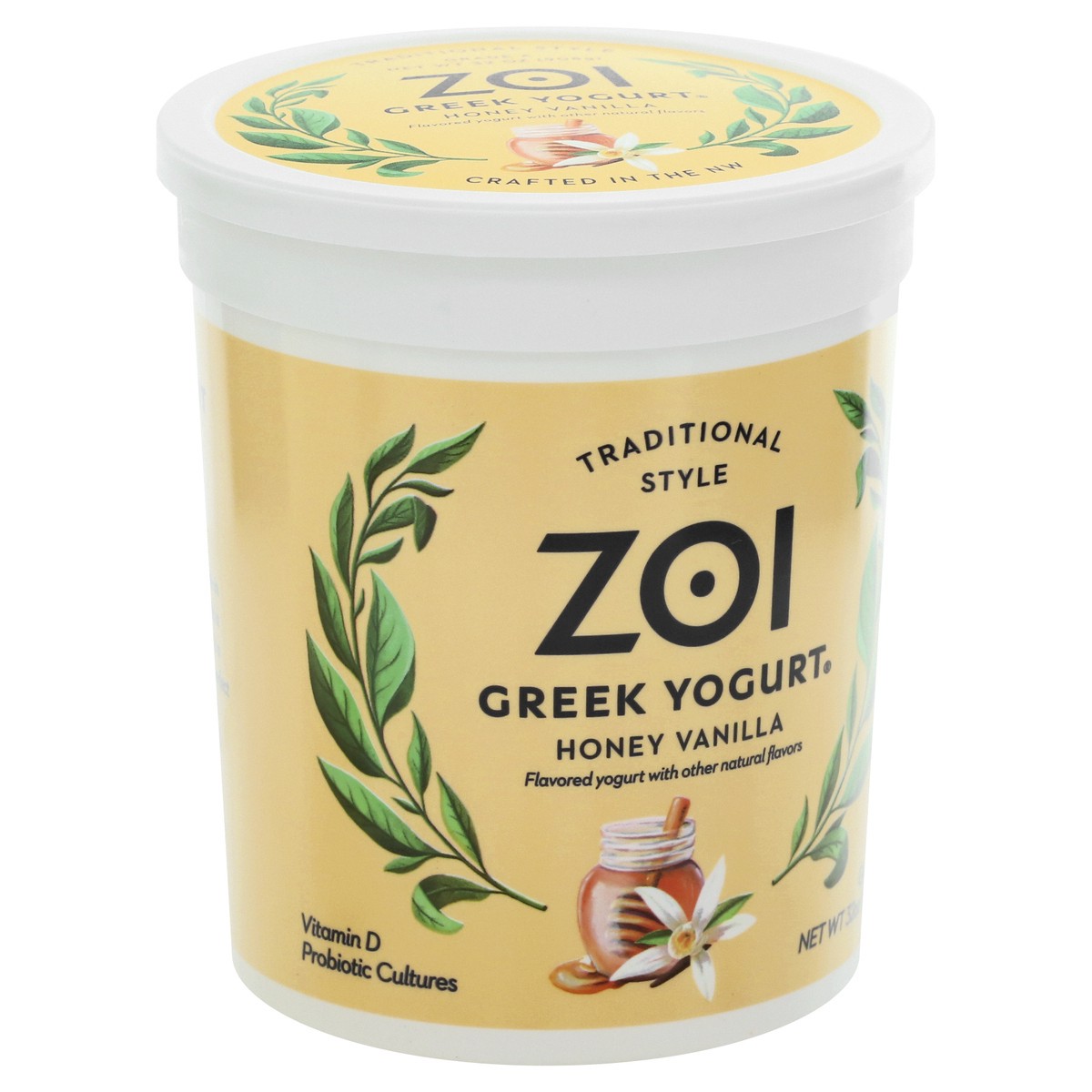 slide 10 of 13, Zoi Traditional Style Greek Honey Vanilla Yogurt 32 oz, 