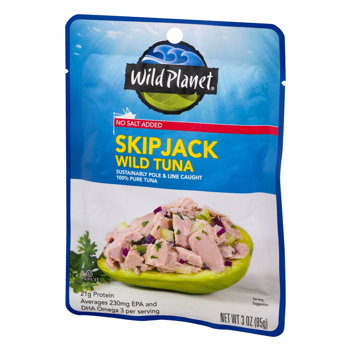 slide 3 of 9, Wild Planet No Salt Added Skipjack Wild Tuna, 3 oz