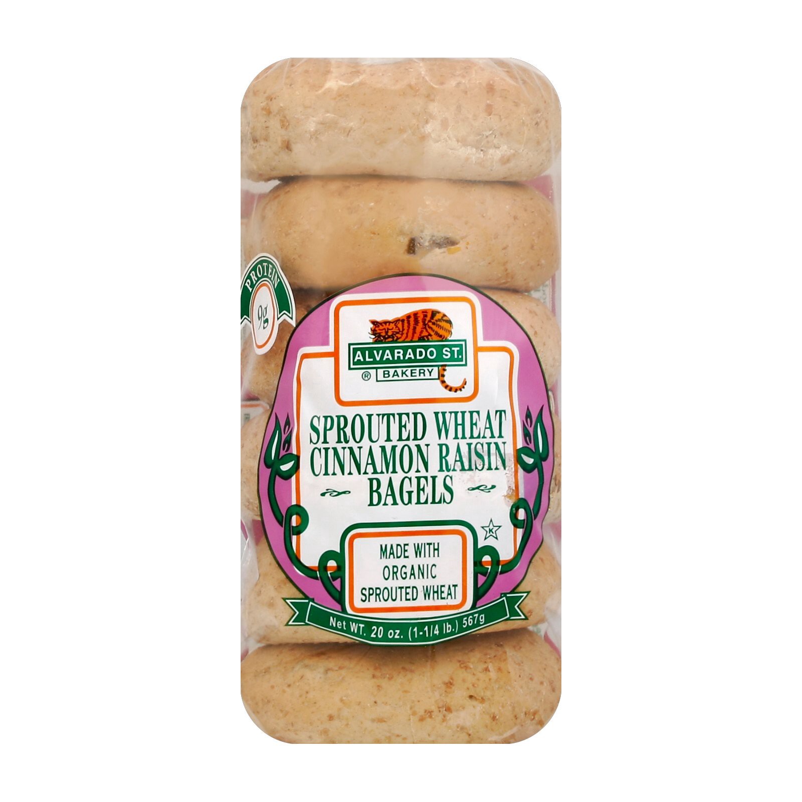 slide 1 of 5, Alvarado St. Bakery Sprouted Cinnamon Raisin Bagels, 6 ct; 20 oz