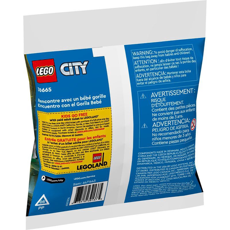 slide 4 of 5, LEGO City Baby Gorilla Encounter 30665, 1 ct