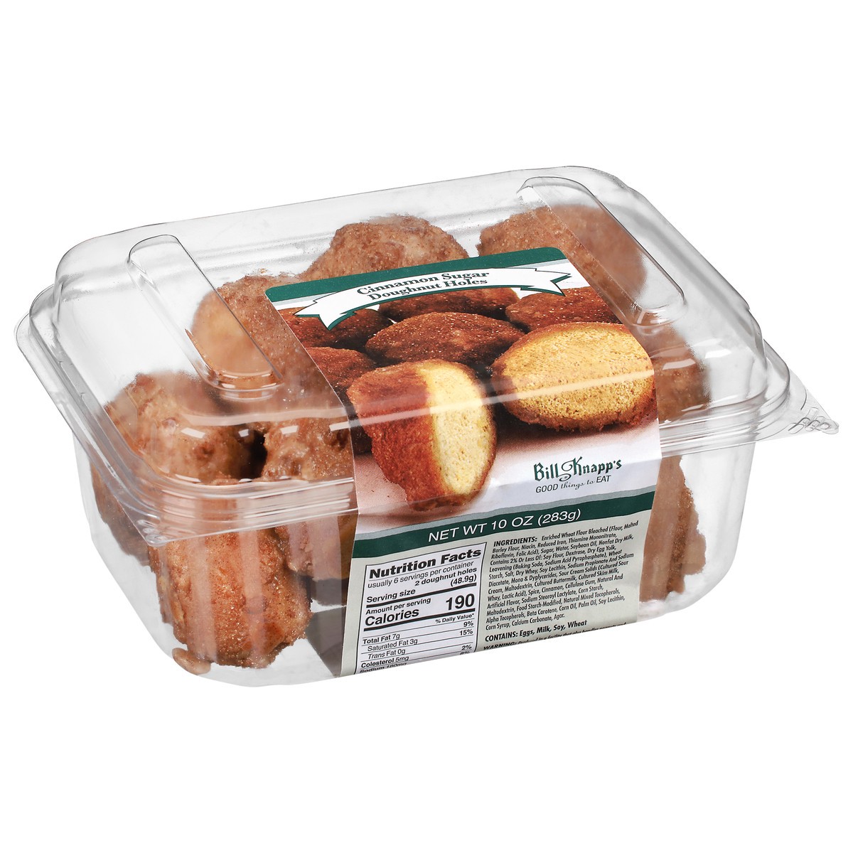 slide 2 of 9, Bill Knapp's Cinnamon Sugar Doughnut Holes 10 oz, 