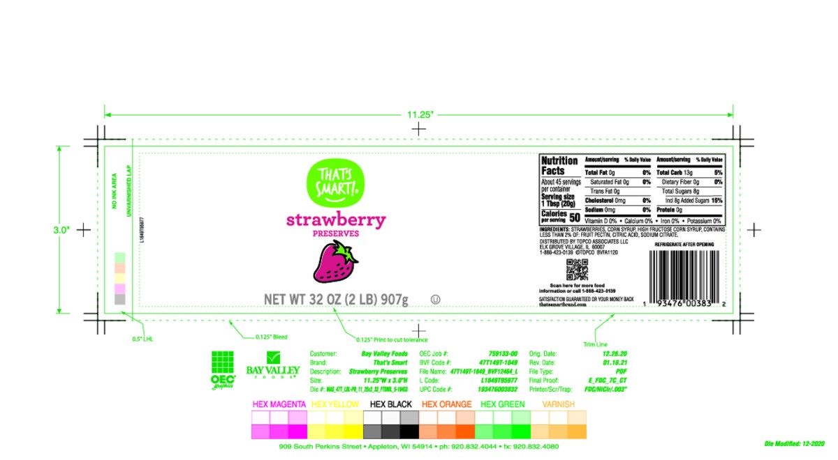 slide 12 of 13, That's Smart! Strawberry Preserves 32 oz, 32 oz