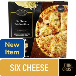 Private Selection Stone Fired Thin Crust Six Cheese Frozen Pizza