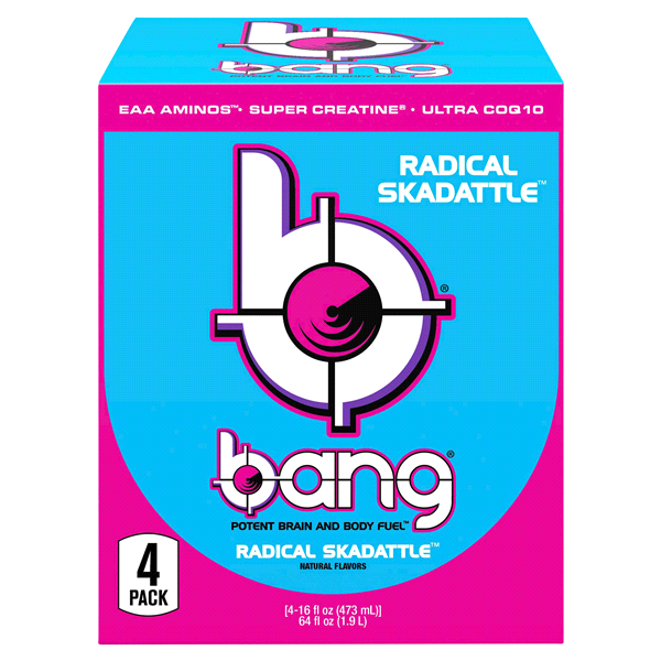 slide 1 of 1, Bang Energy Radical Skadattle Drink - 4 ct; 16 fl oz, 4 ct; 16 fl oz